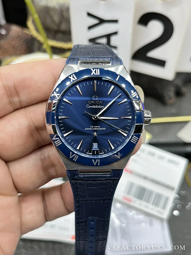 Omega Constellation 41mm Steel Blue Ceramic Bezel 1:1 Super Clone