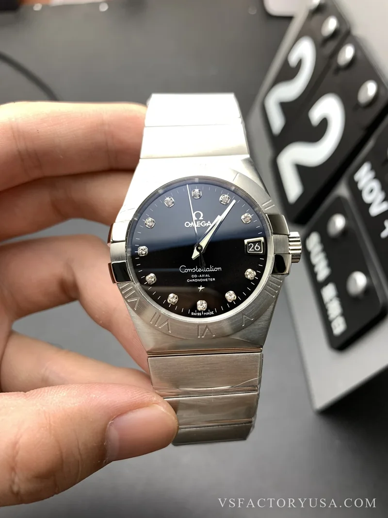Omega Constellation Co-Axial 38mm Black Diamond Dial 1:1 Super Clone