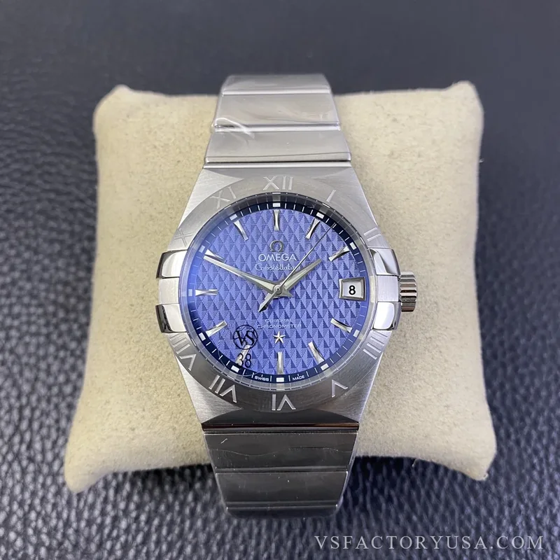 Omega Constellation Co-Axial 38mm Blue Textured Dial 1:1 Super Clone