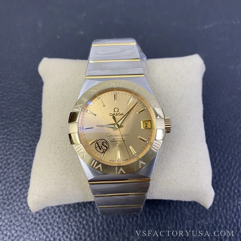 Omega Constellation Co-Axial 38mm Two-Tone Champagne Dial 1:1 Super Clone
