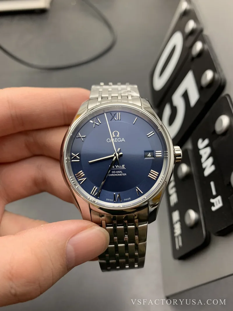Omega De Ville Prestige 39.5mm Blue Dial 1:1 Super Clone