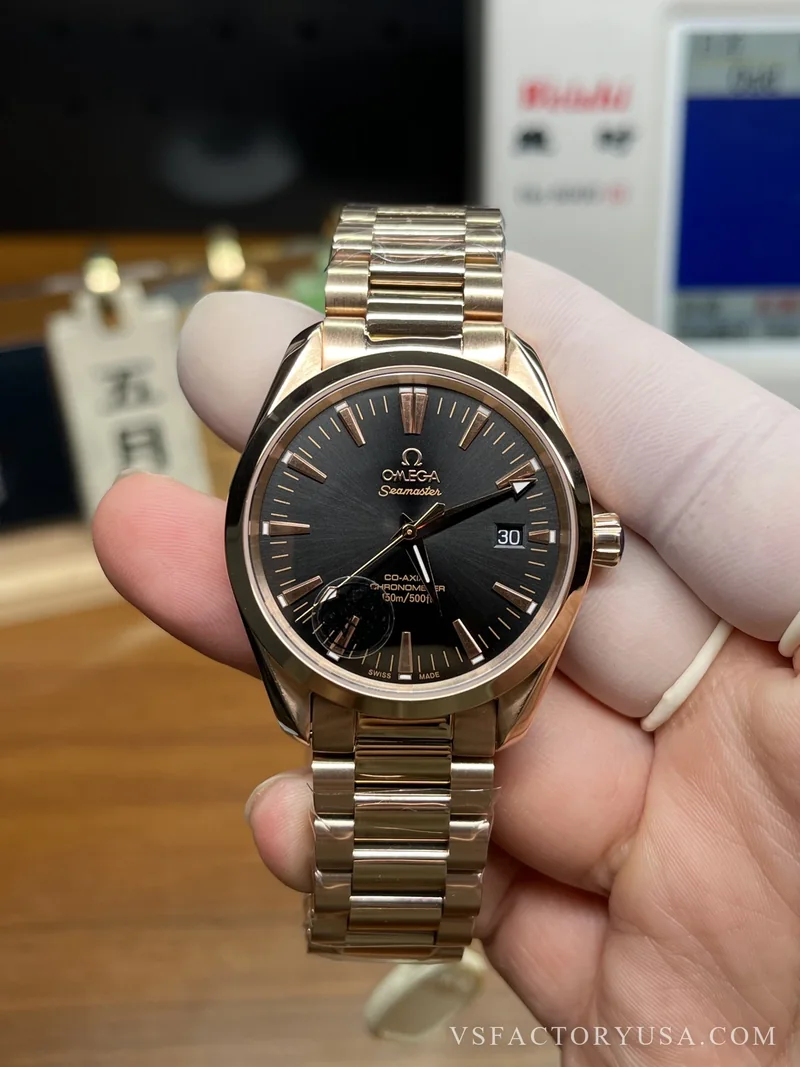 Omega Seamaster Aqua Terra 150M 41.5mm Full Red Gold Grey Dial 1:1 Super Clone