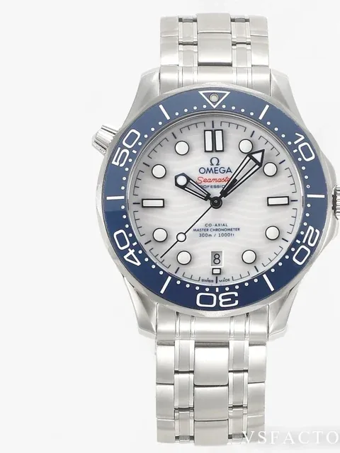 Omega Seamaster Diver 300M White Blue Bezel Super Clone | VS Factory