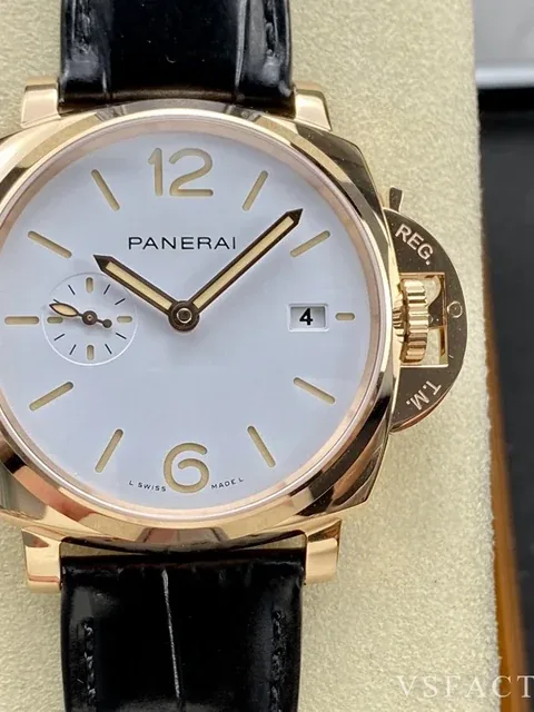 Panerai Luminor Due 42mm White Dial Rose Gold Super Clone | VS Factory