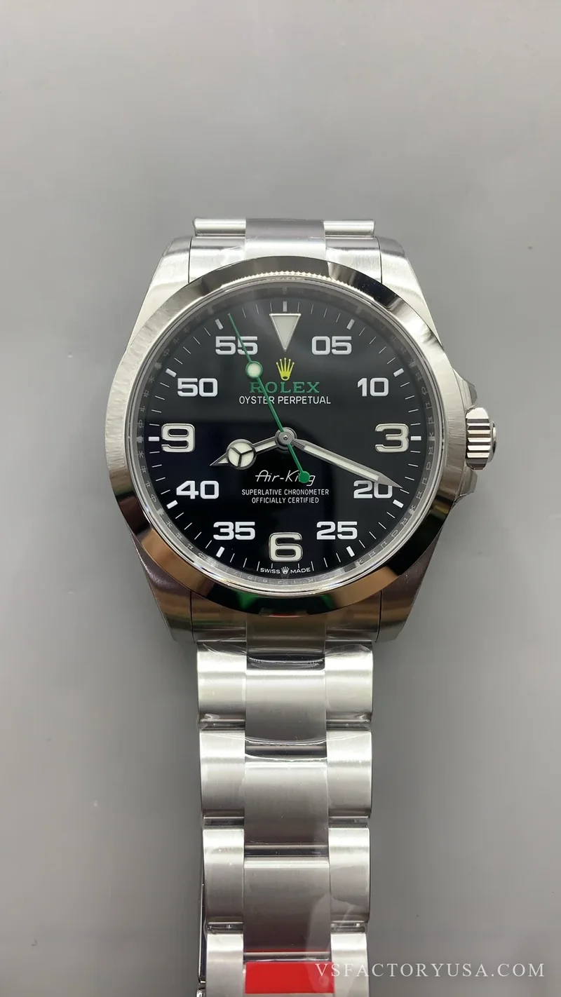 Rolex Air-King 40mm Black Dial Smooth Bezel Oyster Bracelet 1:1 Super Clone