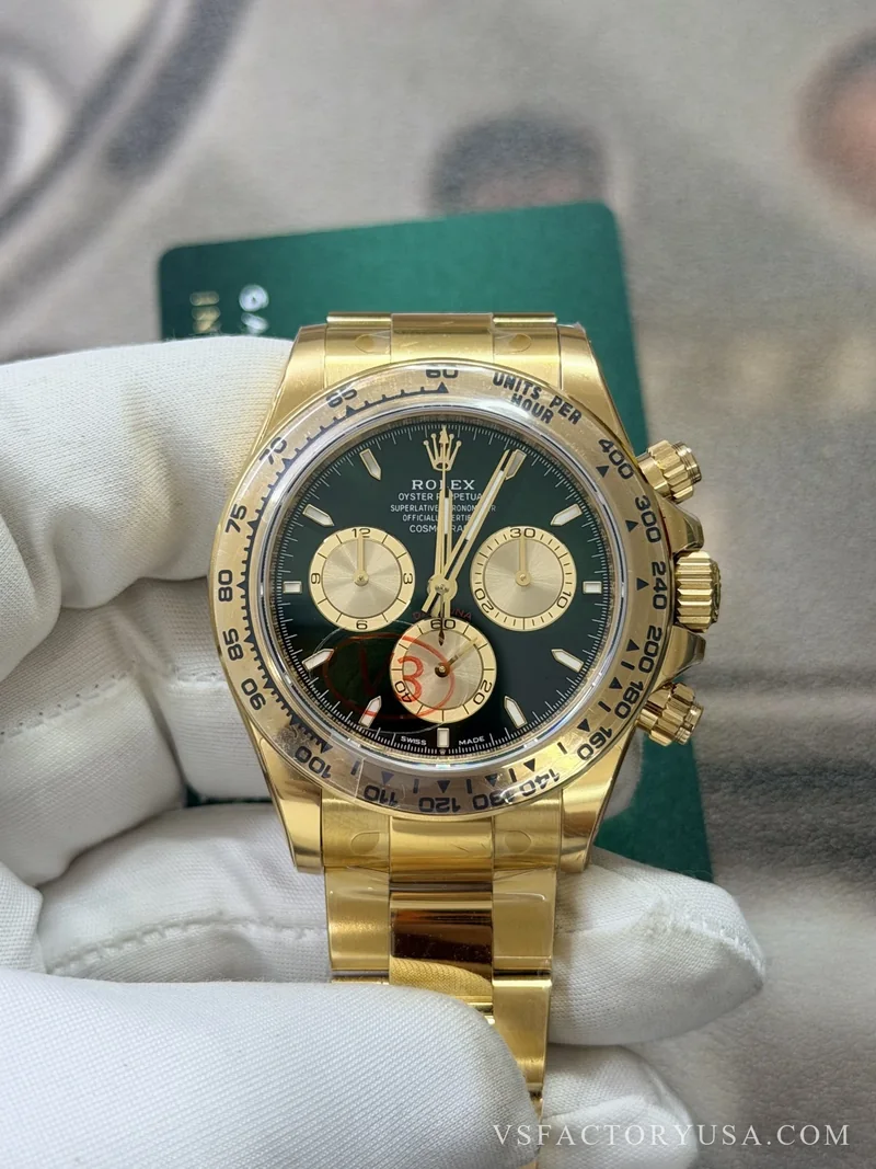 Rolex Cosmograph Daytona 40mm Green Dial Yellow Gold 1:1 Super Clone