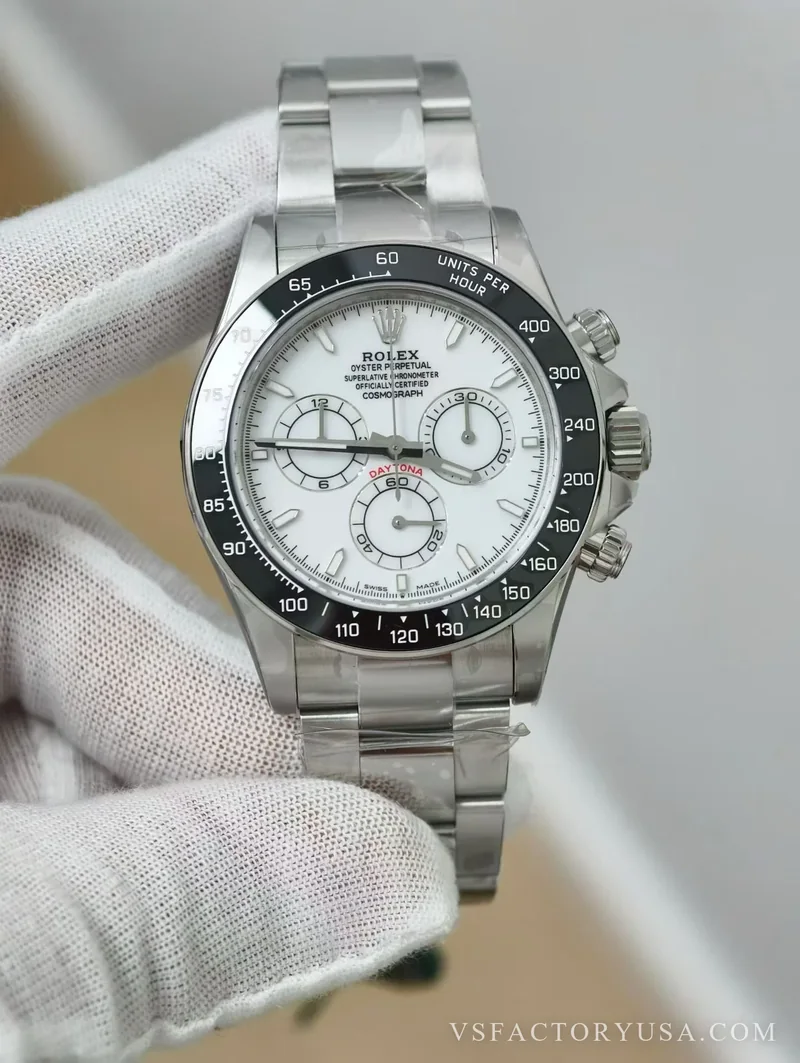 Rolex Cosmograph Daytona 40mm Panda White Dial Exhibition Caseback 1:1 Super Clone