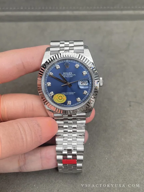 Rolex Datejust 36mm Sunburst Blue Diamond Super Clone | VS Factory