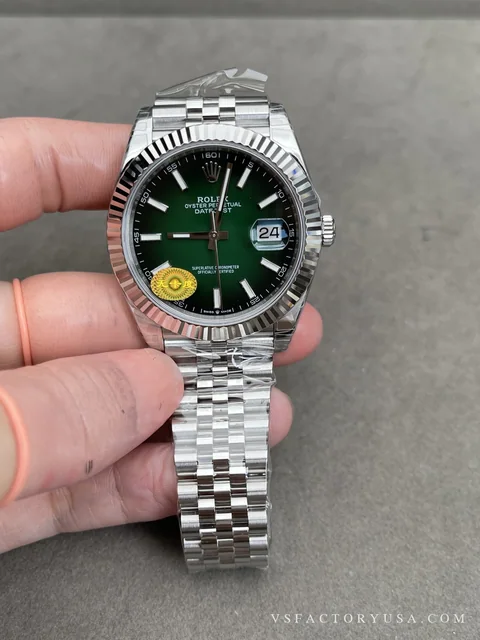 Rolex Datejust 36mm Sunburst Green Dial Super Clone | VS Factory
