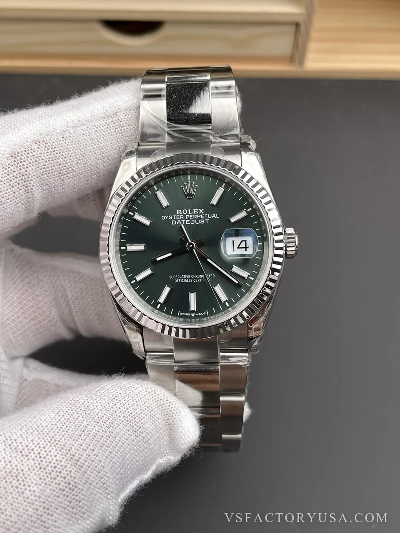 Rolex Datejust 36mm Sunburst Green Dial Oyster Bracelet 1:1 Super Clone
