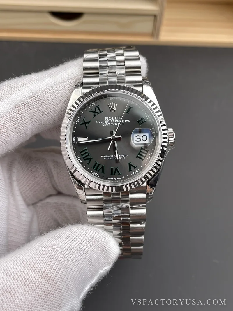Rolex Datejust 36mm Wimbledon Dial Jubilee Bracelet 1:1 Super Clone