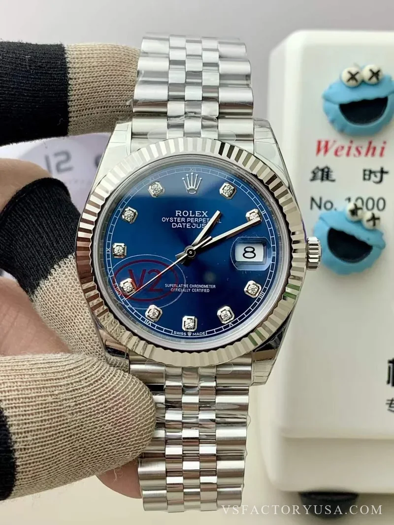 Rolex Datejust 41 Blue Diamond Dial Jubilee Bracelet 1:1 Super Clone