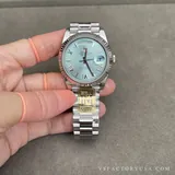 Rolex Day-Date 40 Platinum Ice Blue Diamond Super Clone | VS Factory — photograph 9