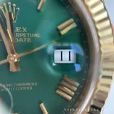 Rolex Day-Date 40 Yellow Gold Green Roman Super Clone | VS Factory — photograph 7