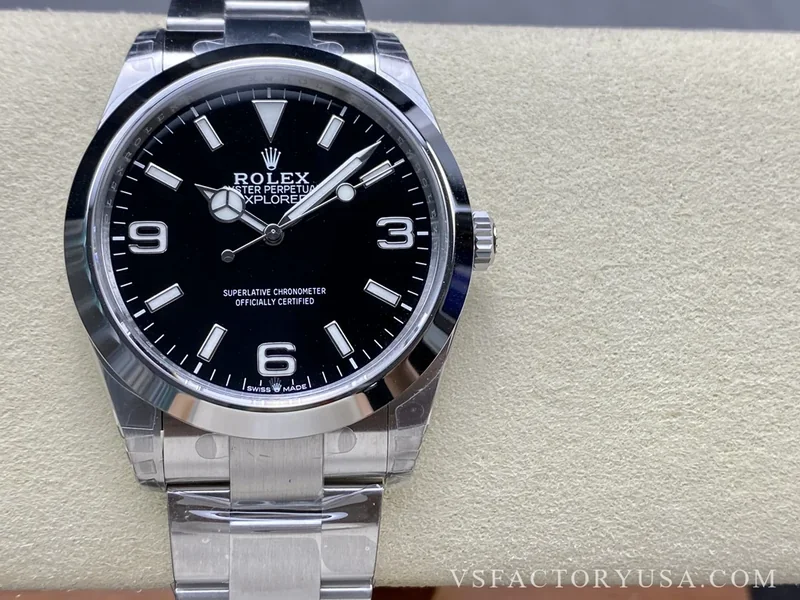 Rolex Explorer 36mm Black 3-6-9 Dial Smooth Bezel Oyster Bracelet 1:1 Super Clone