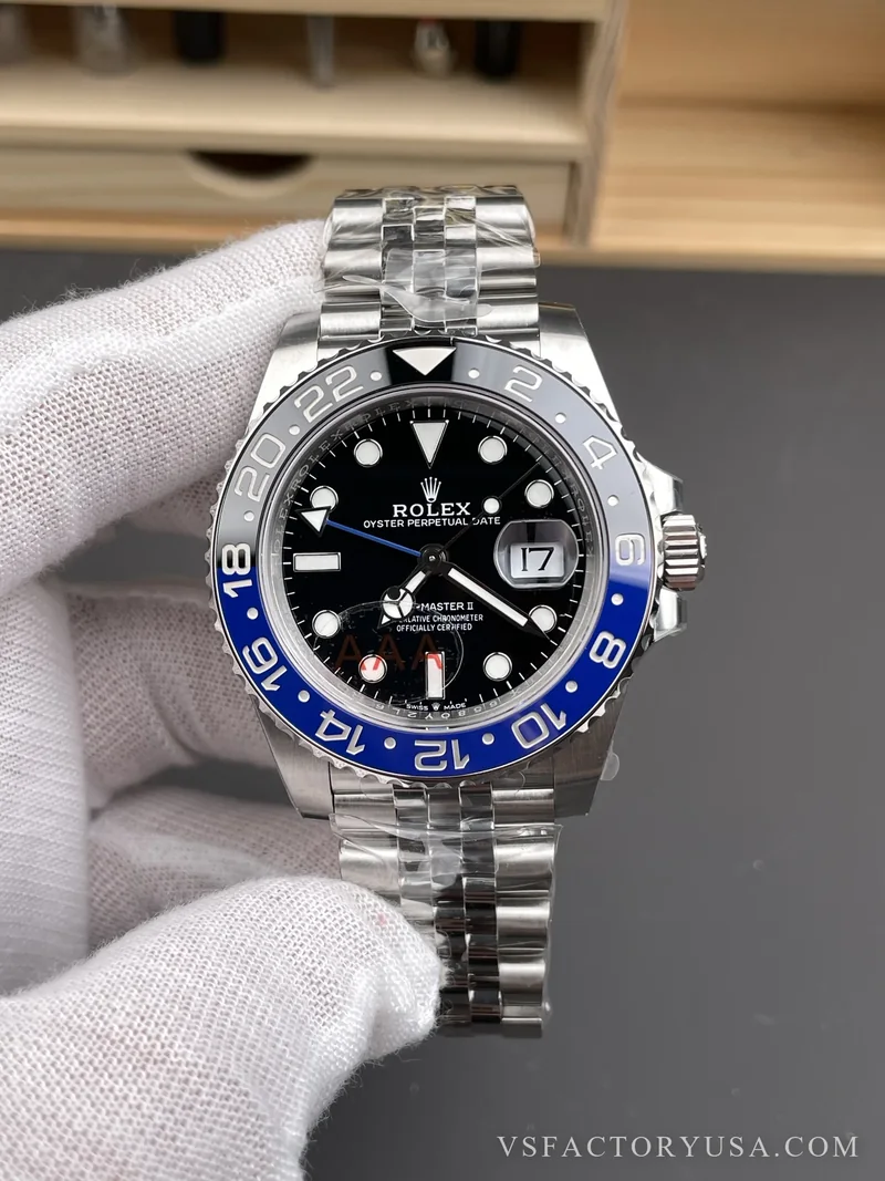 Rolex GMT-Master II Batgirl Black/Blue Ceramic Bezel Jubilee Bracelet 1:1 Super Clone