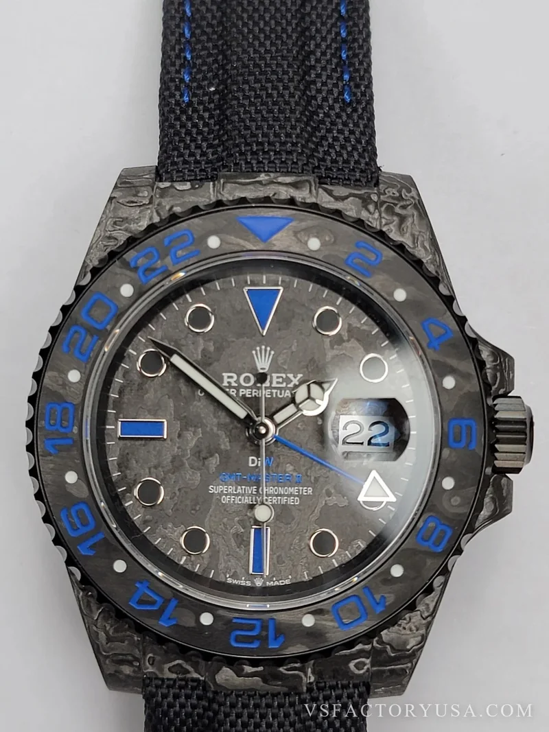 Rolex GMT-Master II DiW Carbon Blue Forged Carbon Fiber (Custom Edition) 1:1 Super Clone