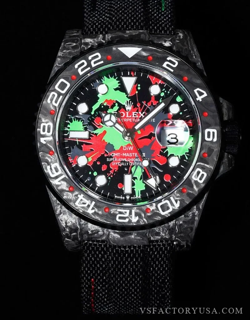 Rolex GMT-Master II DiW Carbon Splatter Forged Carbon Fiber (Custom Edition) 1:1 Super Clone