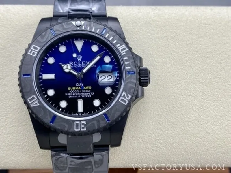 Rolex Submariner Date DiW Blue Gradient PVD & Carbon Bezel 1:1 Super Clone