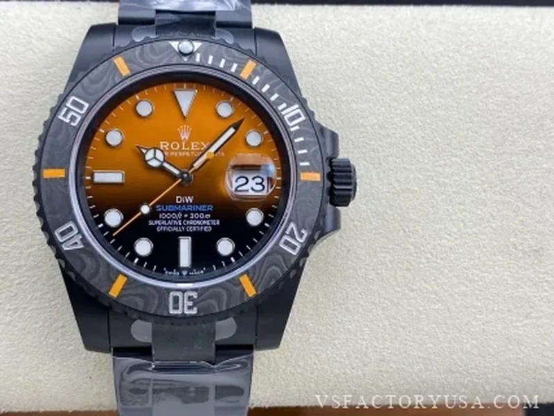 Rolex Submariner Date DiW Orange Gradient PVD & Carbon Bezel 1:1 Super Clone