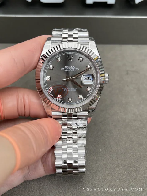 Rolex Datejust 41mm Deep Black Diamond Dial Super Clone | VS Factory